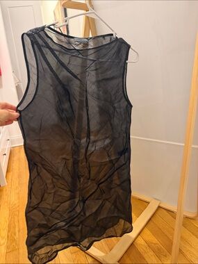 Sheer Black Sleeveless Women's top - Lightweight Layering